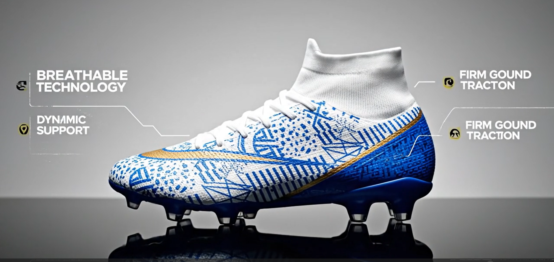 High-top Firm Ground Soccer Shoes