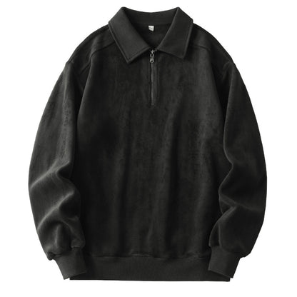 Quarter-zip Sweatshirt Winter Warm 